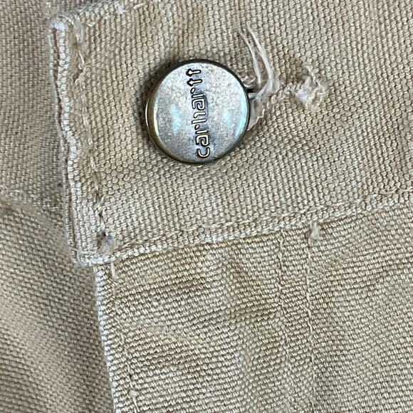 Carhartt B11 Washed Duck Work Pants Cargo Dark Khaki Tan Wet Pants size 36 x 30 - Picture 10 of 13
